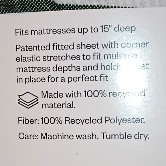 NEW Microfiber Sheet Set - Room Essentials™ Green Stripe Twin/Twin XL - Picture 7 of 8